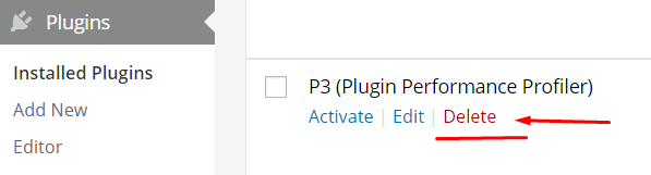 plugin delete