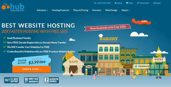 Web Hosting Hub Review: Their homepage