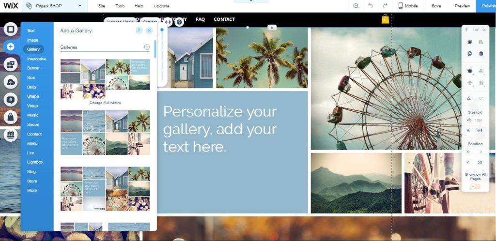 wix website builder design and usability