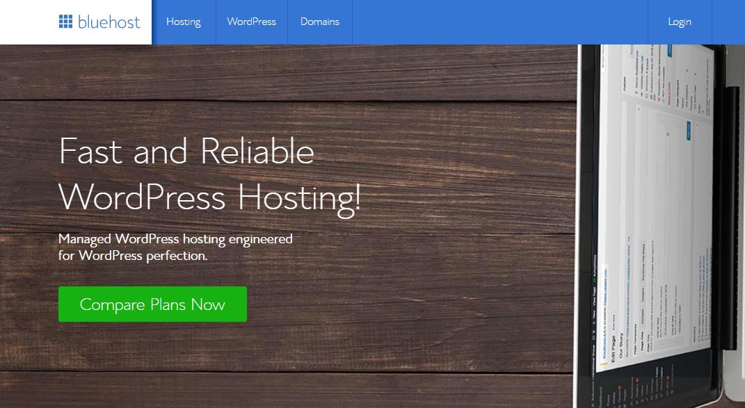 Bluehost homepage