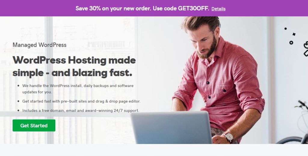 GoDaddy homepage