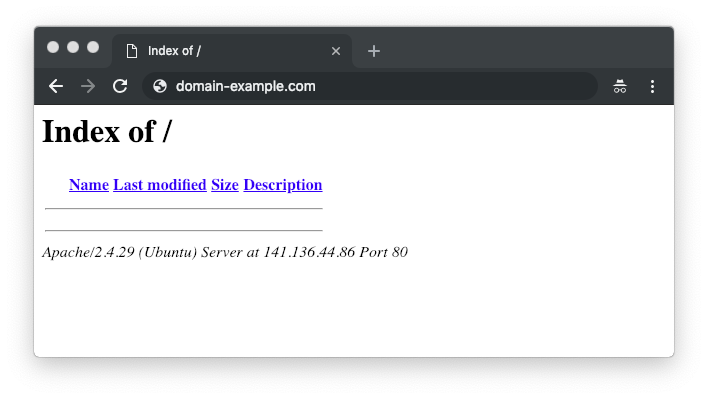 domain root directory content