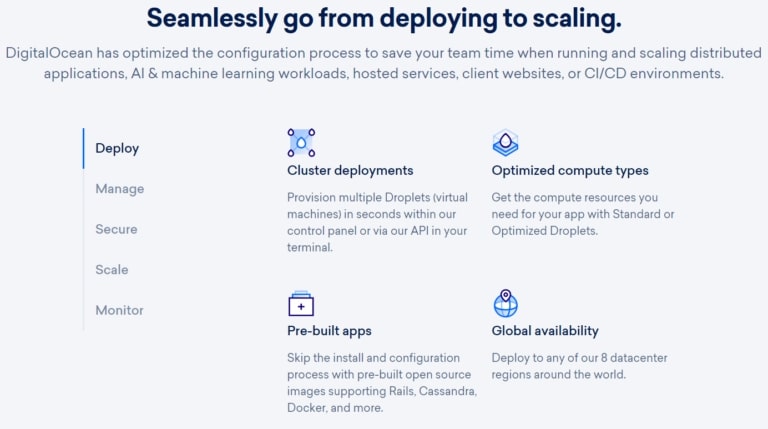 DigitalOcean scaling options