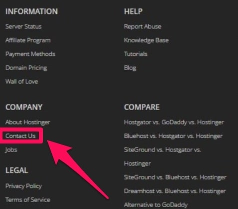 Hostinger contact us