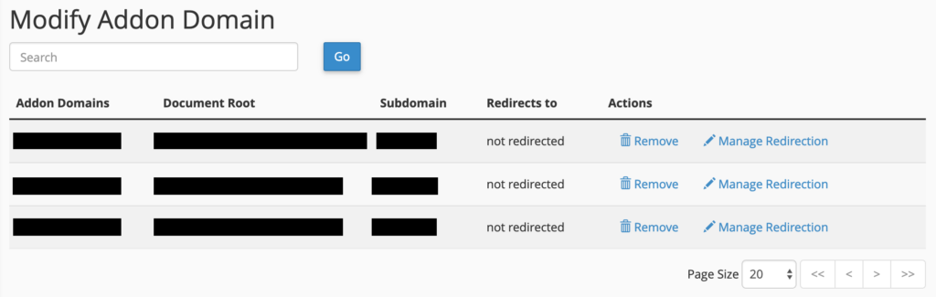 addon domains