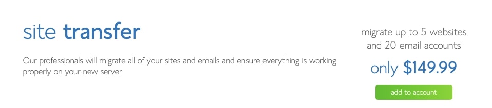 Bluehost website transfer