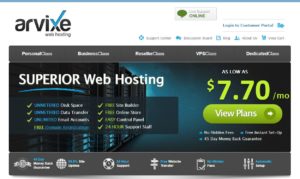 arvixe homepage
