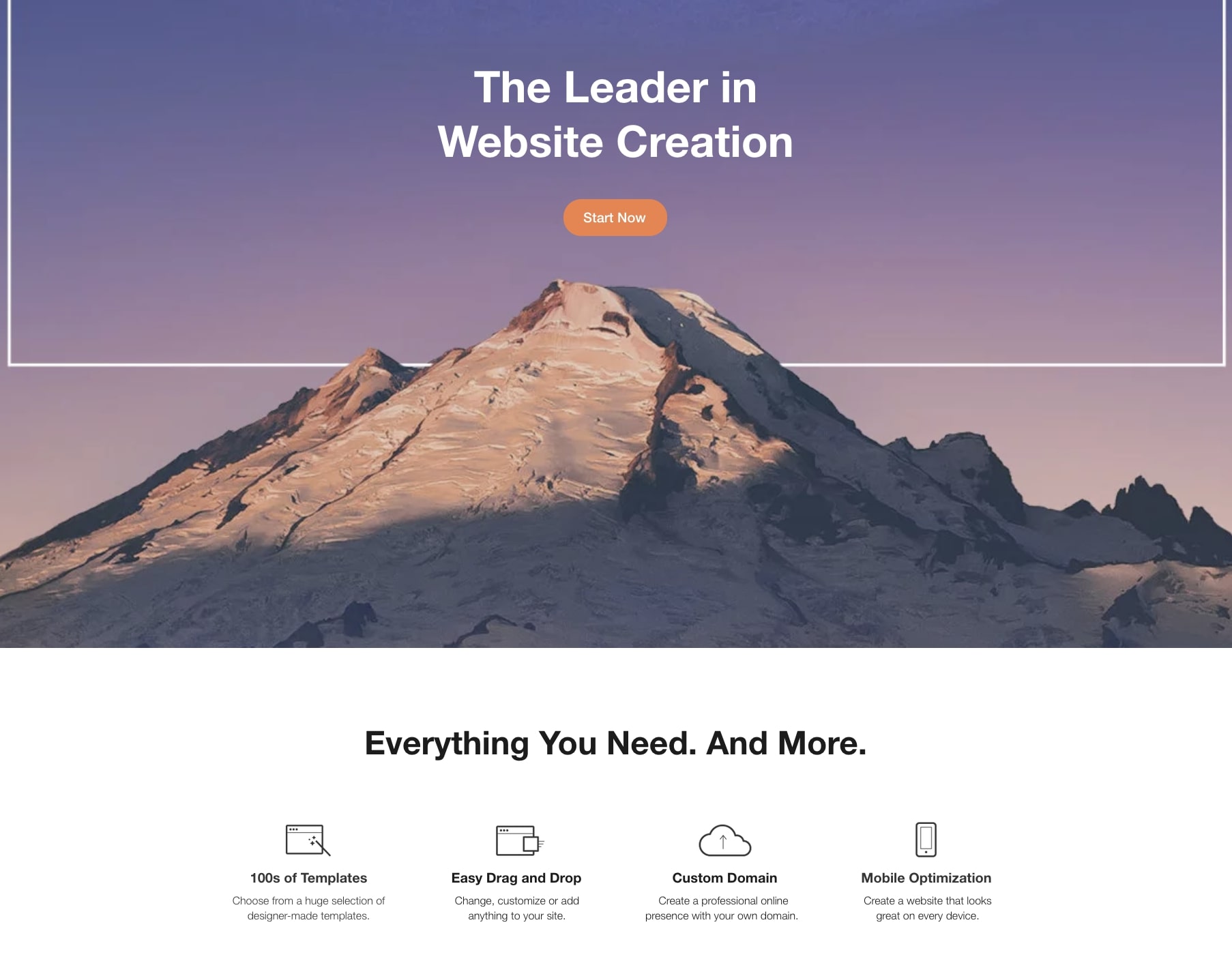 Wix homepage