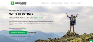 GreenGeeks homepage