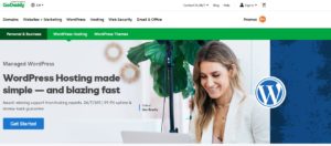 GoDaddy homepage