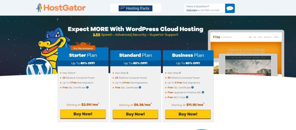 hostgator cloud review