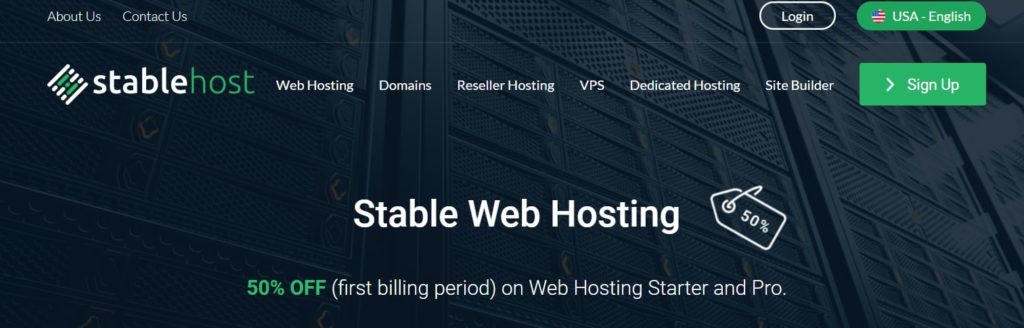 stablehost homepage