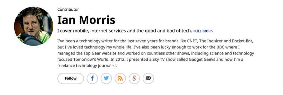Ian Morris author's bio example